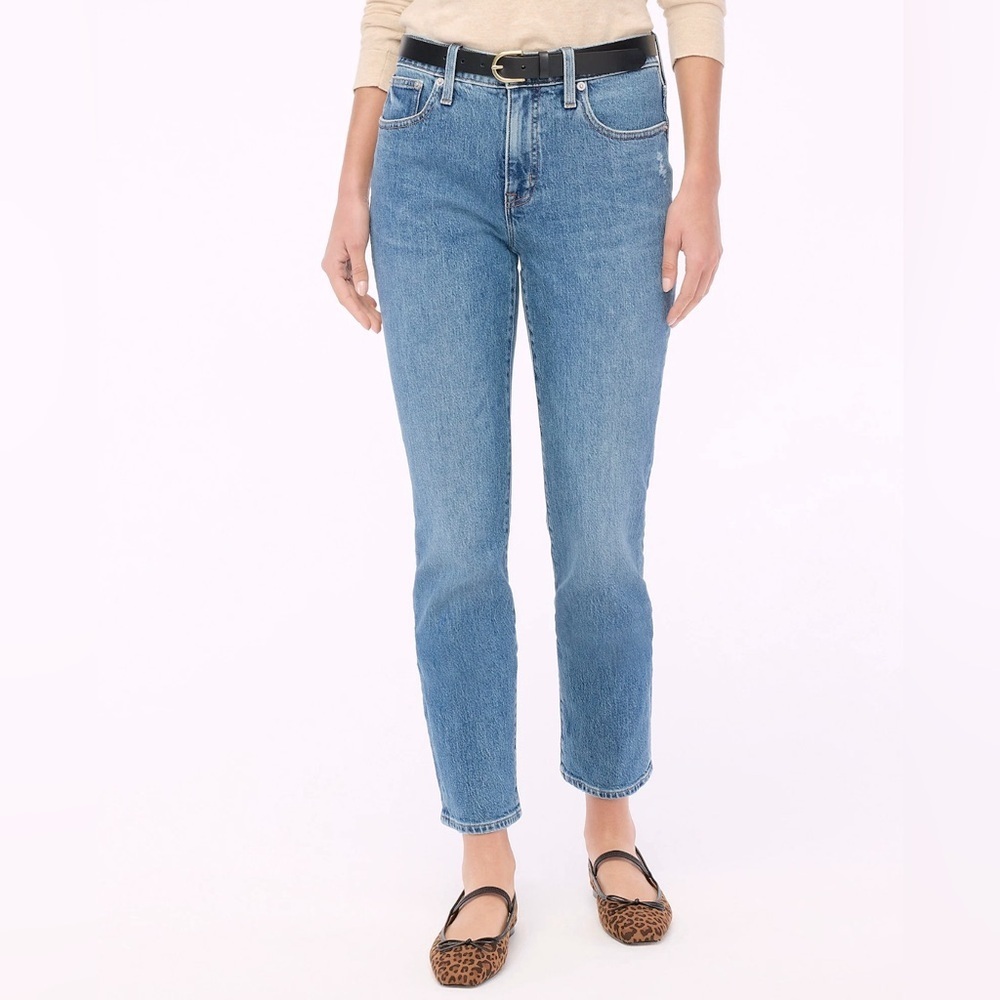 J. Crew Slim Boyfriend High-Waisted Blue Denim Ankle Jeans Women’s Sz 29